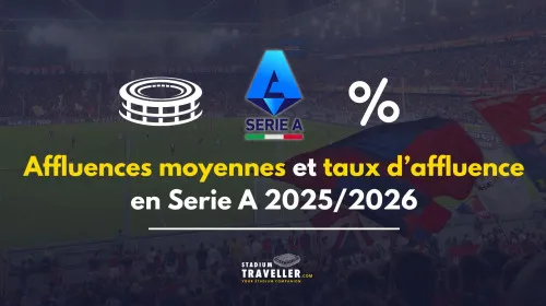 Les moyennes d'affluence et les taux de remplissage de Serie A pour la saison 2025-2026