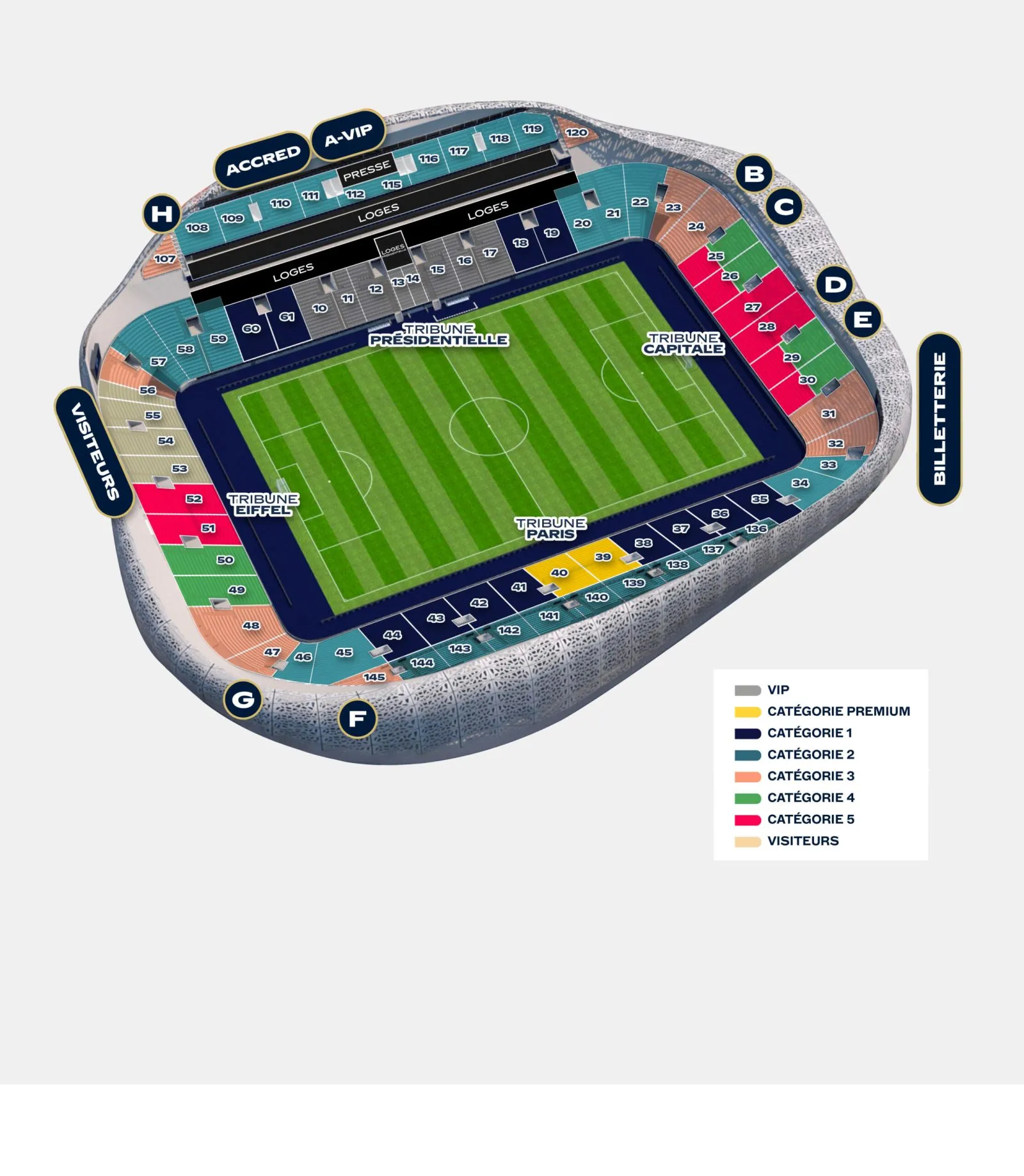 Stadium map — Stade Jean Bouin, Paris, France