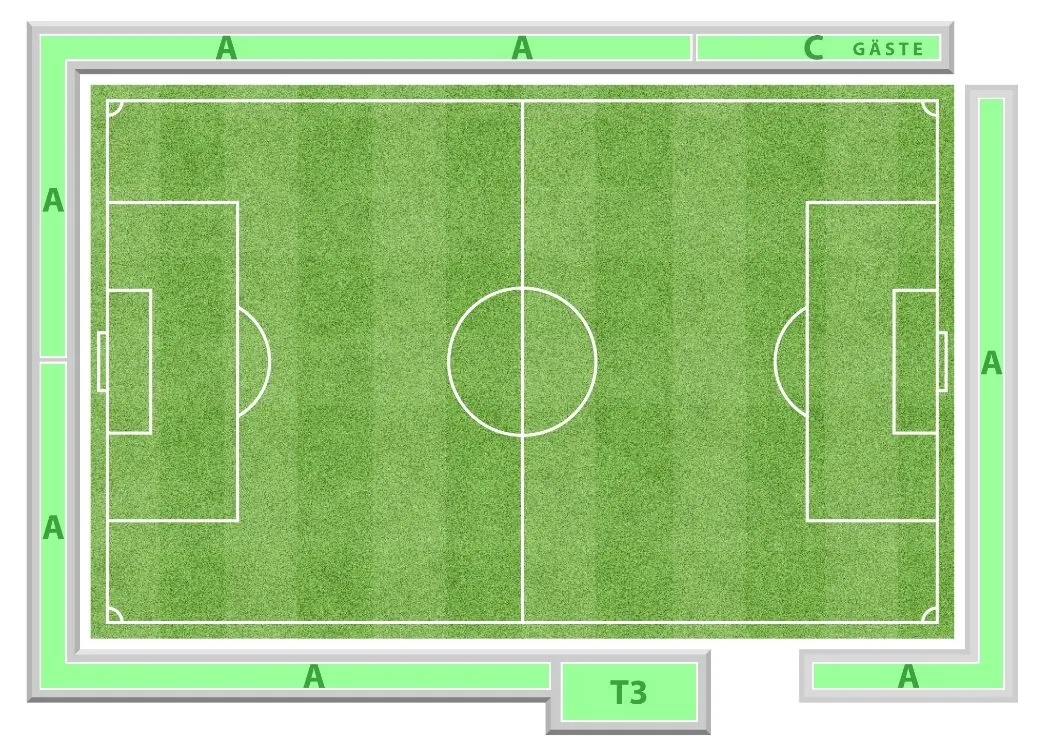 Plan du stade — Kaiserstuhlstadion Bahlinger, Bahlingen, Allemagne