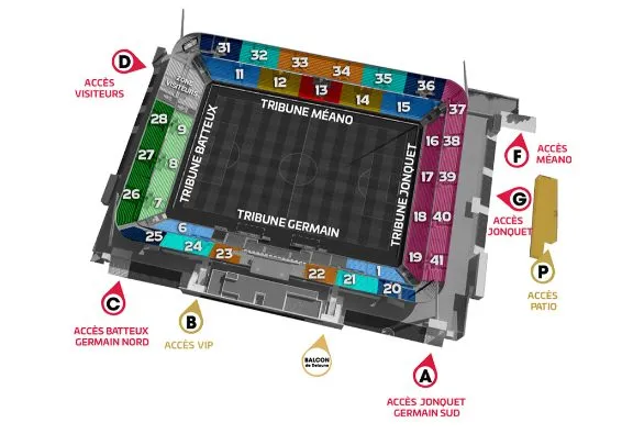 Stadium map — Stade Auguste Delaune, Reims, France