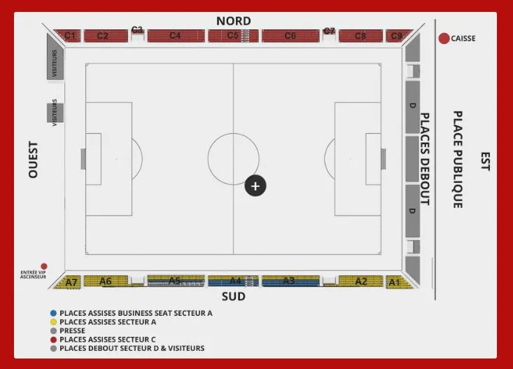 Plan du stade — Tissot Arena, Bienne, Suisse