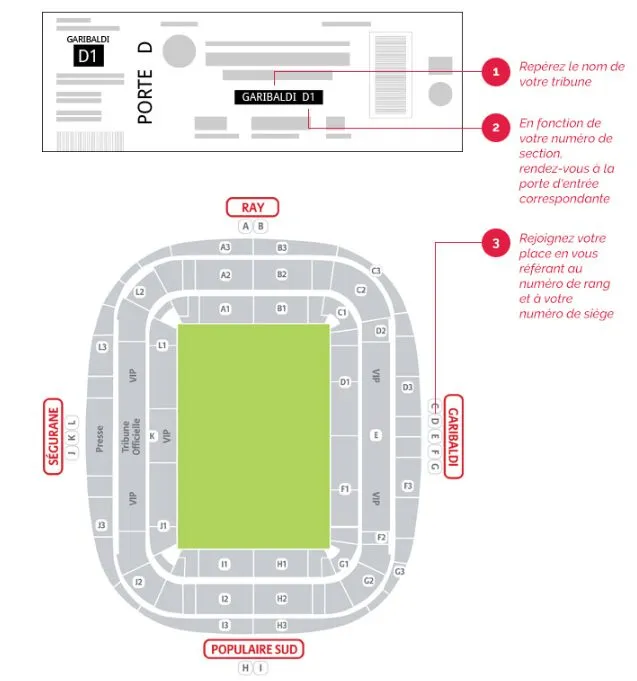 Plan du stade — Allianz Riviera (Stade de Nice), Nice, France